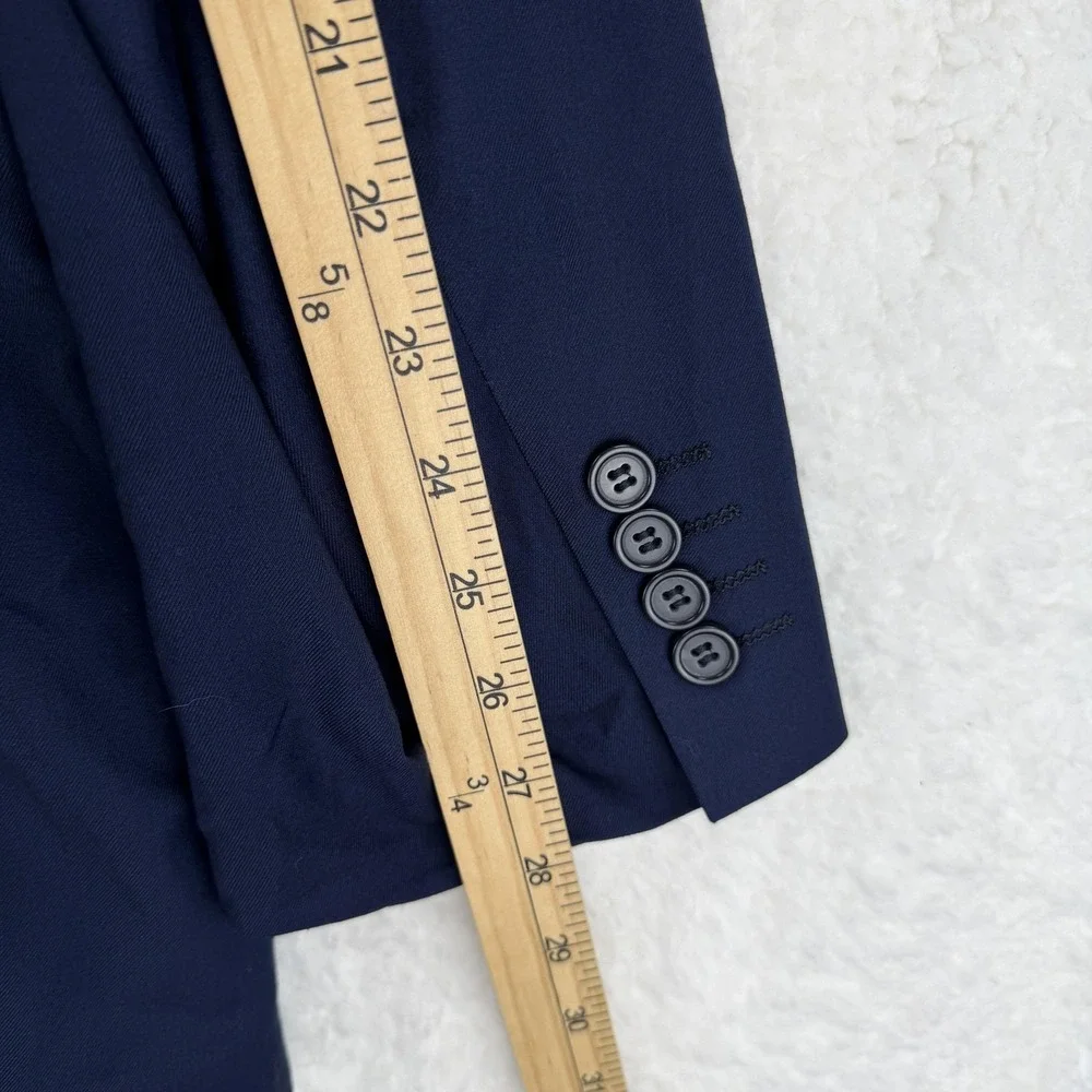 Demantie Suit Jacket‎ Mens 56L Blue Two Button Notch Lapel Lined Business Suit